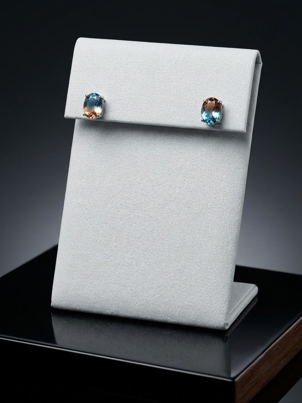 Aqua Terra Costa Quartz Platinum Over 925 Solitaire Stud Earrings 4.50 CTW
